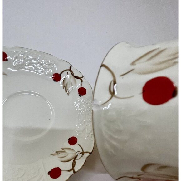 Myott Cherry Ripe Bone China Teacup & Saucer England Rose Floral Classic - Picture 3 of 7